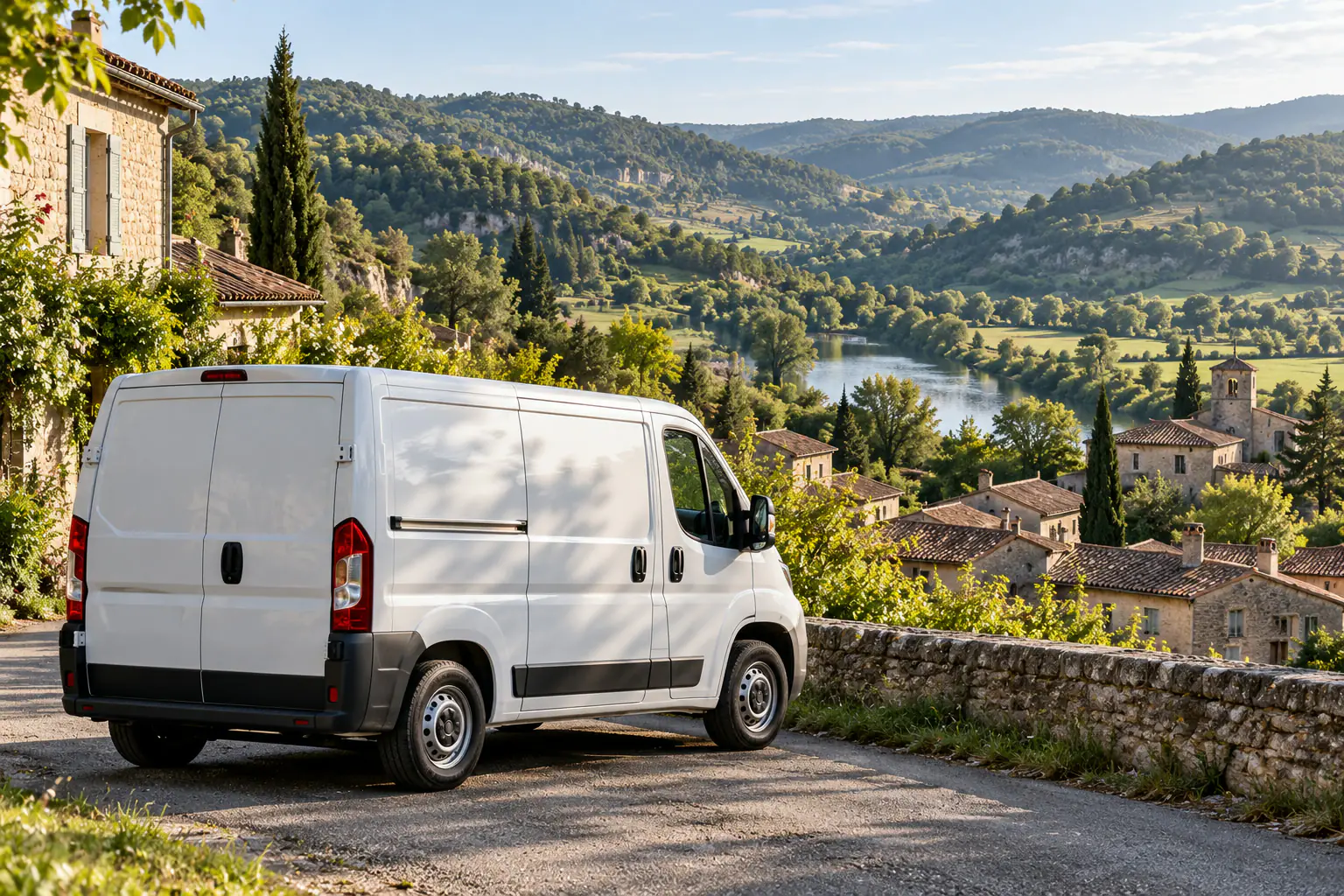 Fourgon d'AERIS ENERGIE en intervention dans la vallée du Gier